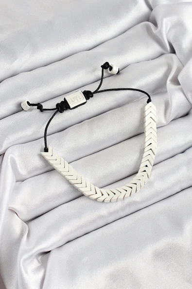 HEYF Pirinç Asansörlü Beyaz Juju Kadın Bileklik ürün görseli 1