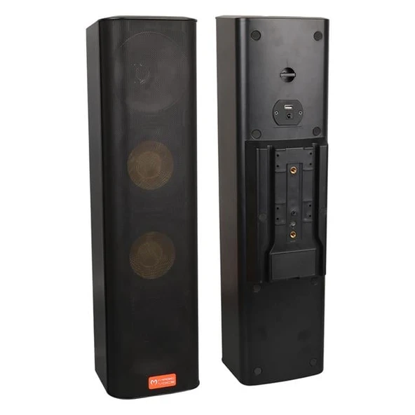 MagicVoice MV-28 2x13 CM 40 Watt Komütatörlü Hat Trafolu Siyah Dikey Sütun Hoparlör (Tekli Paket)