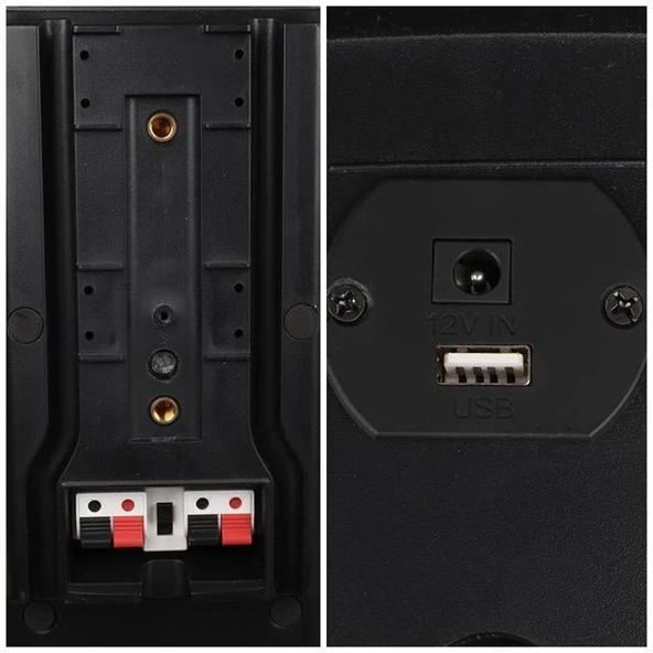 MagicVoice MV-28 2x13 CM 40 Watt Komütatörlü Hat Trafolu Siyah Dikey Sütun Hoparlör (Tekli Paket) - 4