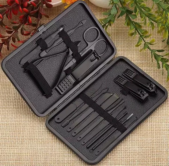 Sunup SN-27099 Siyah Paslanmaz Çelik 18in1 Profesyonel Manikür Tırnak Bakım Seti - 5