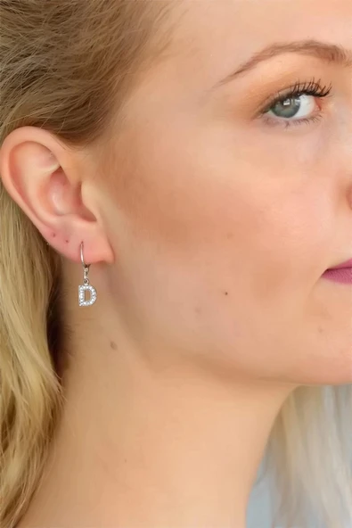 HEYF D Harf Bayan Küpe ürün görseli 1