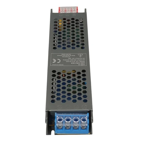 Ledx ALN-M1225 12 Volt 25 Amper 210x25x18mm Ultra Slim Metal Kasa Adaptör - Resim 3