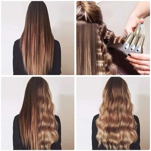 Premio T-0042 Triple Su Dalgası Profesyonel Saç Şekillendirici Maşası - Resim 3