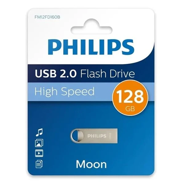Philips FM12FD160B/00 128GB Moon Klasik Gümüş USB 2.0 Metal Flash Bellek ürün görseli 1