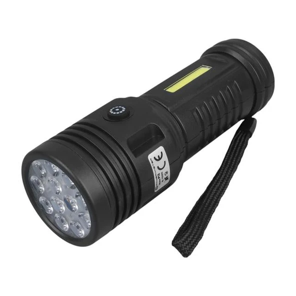 Powermaster PM-26722 Plastik 4+2 Modlu Şarjlı 12 Ledli El Feneri - Resim 4