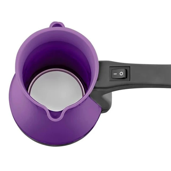 Crown CRW-7124 1000W 400ML Elektrikli Türk Kahve Makinesi Plastik Cezve AC220V - Resim 2