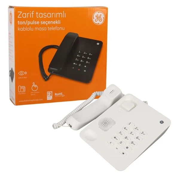 General Electric TK-30043 Ekransız Beyaz Masaüstü Telefon - Resim 4