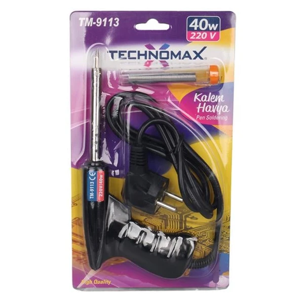 Technomax TM-9113 40 Watt Tabanca Havya Lehim Telli Lehim Makinesi AC220V 120cm Kablolu ürün görseli