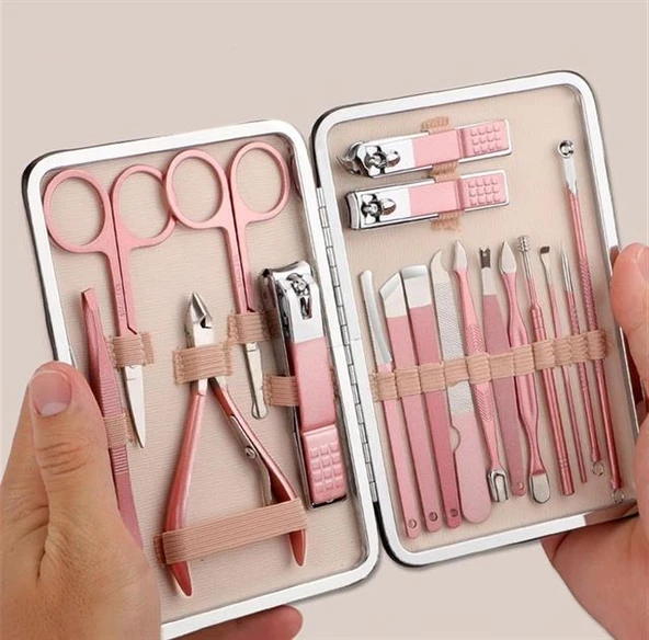 Sunup SN-27097 Paslanmaz Çelik 18in1 Profesyonel Manikür Tırnak Bakım Seti - 3