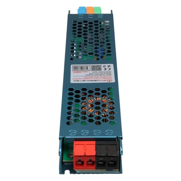PowerMaster PM-26831 12 Volt 12.5 Amper 150 Watt Slim Metal Kasa Adaptör 238x50x23mm - Resim 3