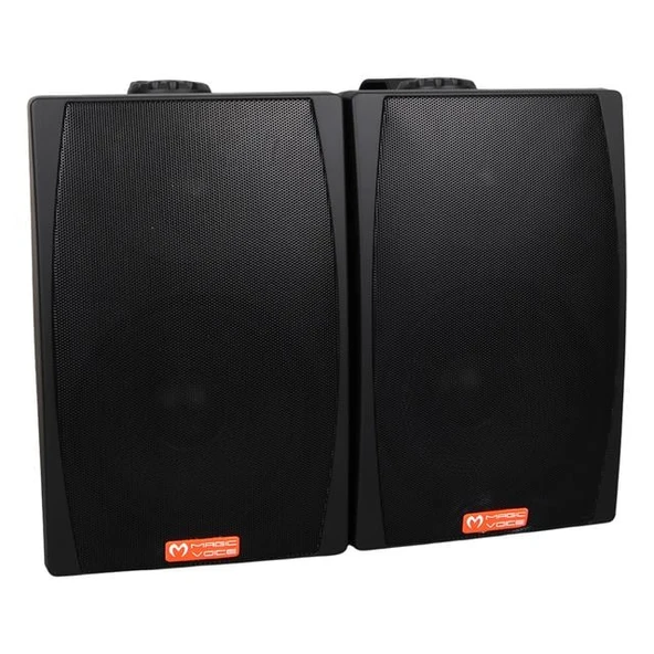 MagicVoice MV-03 16 CM 60 Watt Komütatörlü Hat Trafolu Siyah Sütun Hoparlör (2'li Takım) - 2