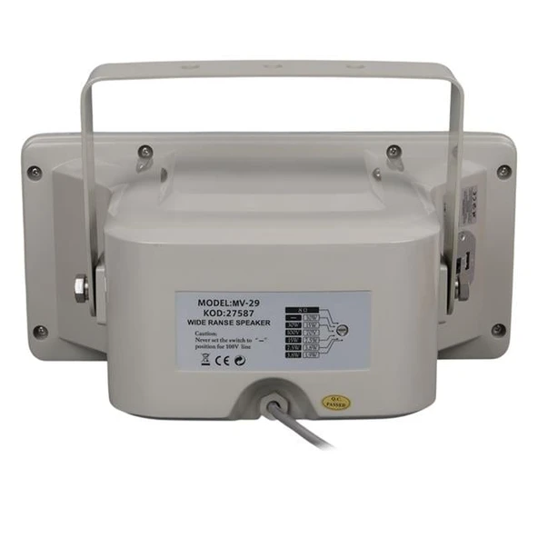 MagicVoice MV-29 13 CM 30 Watt Komütatörlü Hat Trafolu Gri Horn Sütun Hoparlör (Tekli Paket) - 4