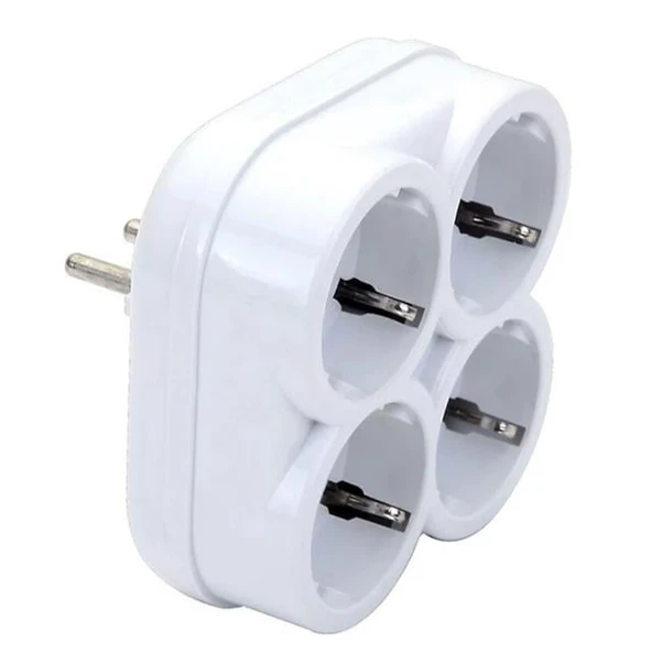 De-Pa 10004 Topraklı 16 Amper 250 Volt Beyaz 4'lü Çok Amaçlı Golyat Priz ürün görseli