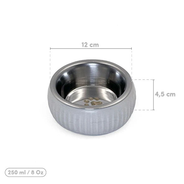 Mikopet Organik Seramik Mama Kabı Gri ürün görseli