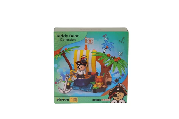 P881005 PANLOS TEDDY AYI KOLEKSİYONU KORSAN 190 PARÇA BLOCK OYUNCAK - Resim 2