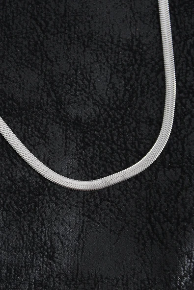 HEYF 316L Çelik Klasik İtalyan Zincir Model Gümüş Renk Erkek Kolye - Resim 2