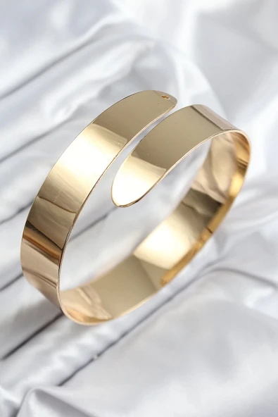 HEYF Pirinç Sarmal Model Gold Renk Pazu Bileklik ürün görseli 1