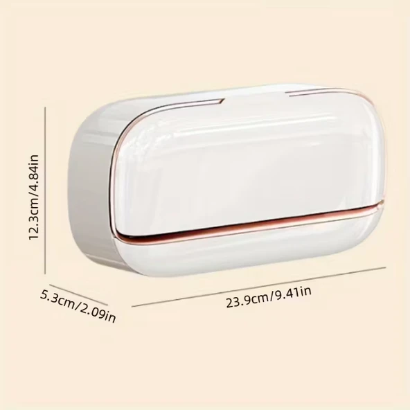 Kapaklı Ve Drenaj Bölmeli Duvara Monte Sabunluk - Resim 2