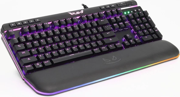 Rush Cobalt RK991 Mavi Switch Rgb Manyetik Bileklikli Rgb Makrolu Mekanik Oyuncu Klavyesi - Resim 2