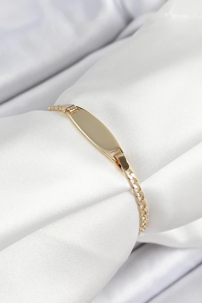 HEYF Pirinç Oval Model Gold Renk Xuping Bebek Künyesi ürün görseli 1