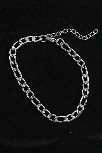 HEYF 316L Çelik Klasik Model Gümüş Renk Erkek Bileklik ürün görseli 1