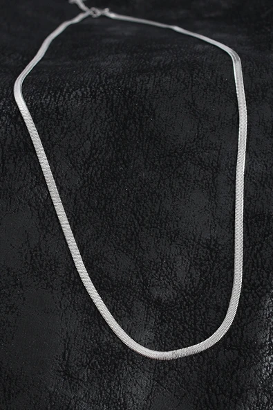 HEYF 316L Çelik Klasik İtalyan Zincir Model Gümüş Renk Erkek Kolye ürün görseli 1