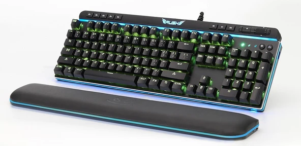 Rush Cobalt RK991 Mavi Switch Rgb Manyetik Bileklikli Rgb Makrolu Mekanik Oyuncu Klavyesi - Resim 3