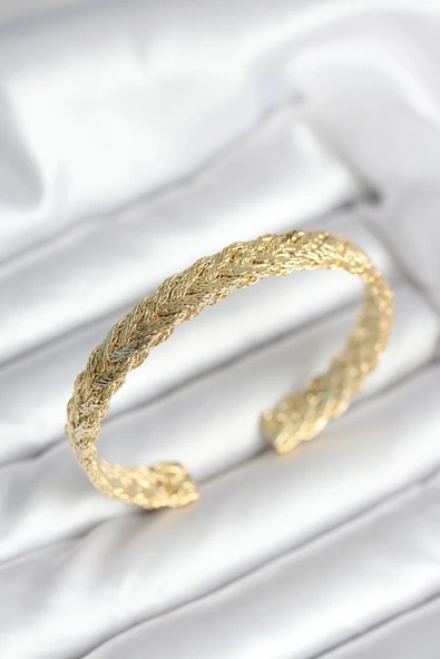 HEYF Ezme Zincir Model Gold Renk Kadın Bileklik ürün görseli 1