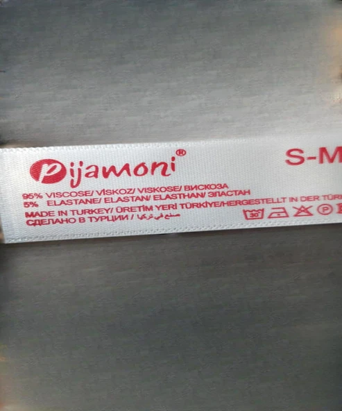 Pijamoni Kadın İp Askılı  Kaşkorse Viskoz Likralı Pijama Takımı 5533-2 / 1 Adet  XL Haki - Resim 3