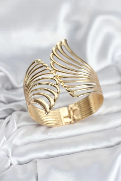 HEYF Pirinç Gold Renk Vintage Kadın Bileklik ürün görseli 1