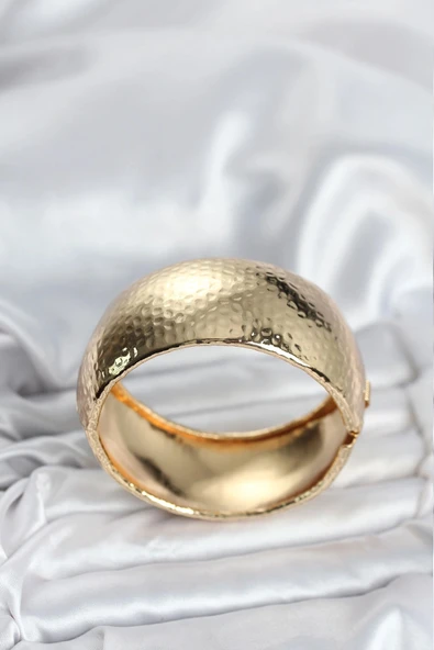 HEYF Pirinç Gold Renk Bombeli Vintage Kadın Bileklik ürün görseli 1