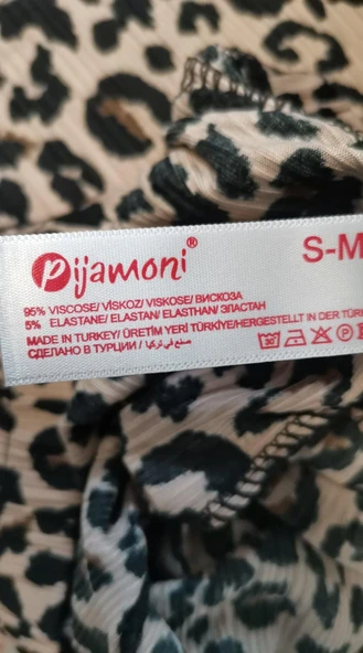 Pijamoni Kadın Viskoz Likralı Düğme Yaka Kaşkorse Patlı Kısa Kol Pijama Takımı 5520-5 / 1 Adet  XL Mor - Resim 3