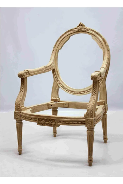 Golden Garden Klasik Berjer – El Oymalı, Ham Doğal Ahşap, Şık ve Kaliteli ürün görseli