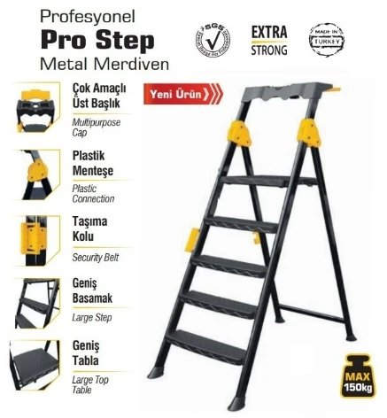 SGS 5+1 BASAMAKLI METAL MERDİVEN (PROSTEP) - 2