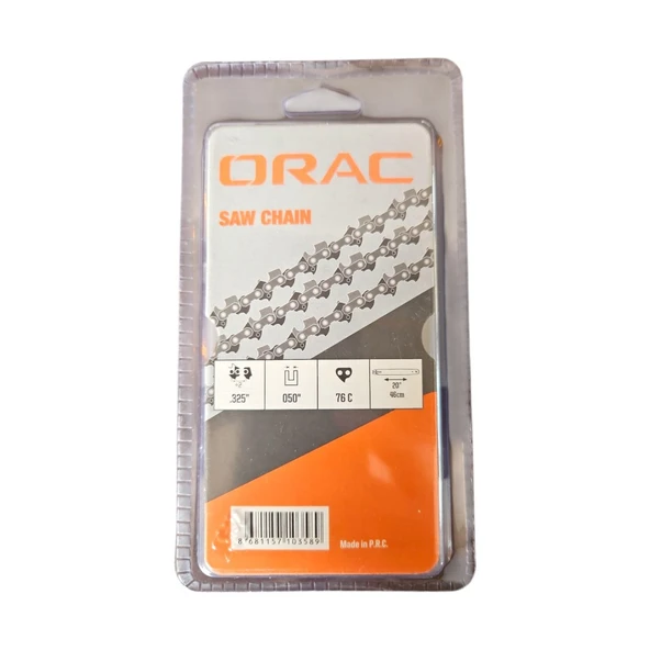 Kesik Zincir ORAC 3.25" 1.3 mm 38 Diş Köşeli | Motorlu Testere Uyumlu Profesyonel Zincir - Resim 2