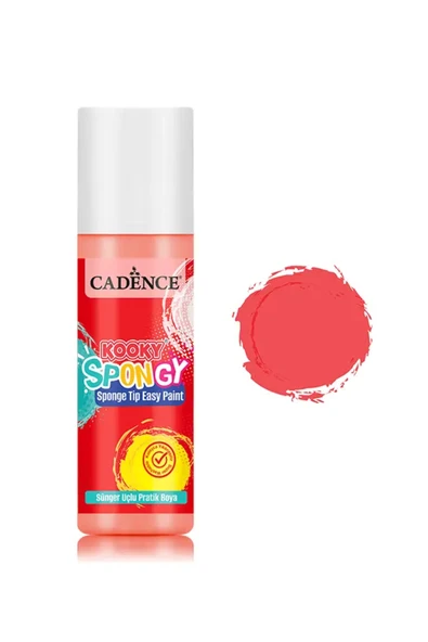 SPN04 Kırmızı Spongy Sünger Uçlu Pratik Boya 100ML ürün görseli 1