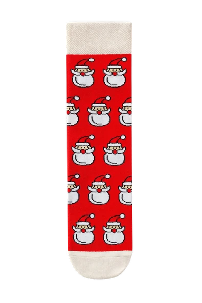 Goma Goma Socks Yılbaşı Temalı Noel Baba ve Kurabiye Desenli 4’lü Yılbaşı Çorap Seti - Resim 6