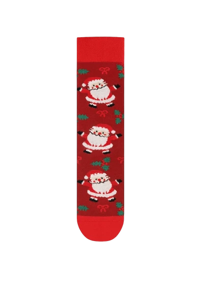 Goma Goma Socks Noel Baba, Geyik ve Zencefilli Adam Desenli 4’lü Yılbaşı Çorap Seti - Resim 5