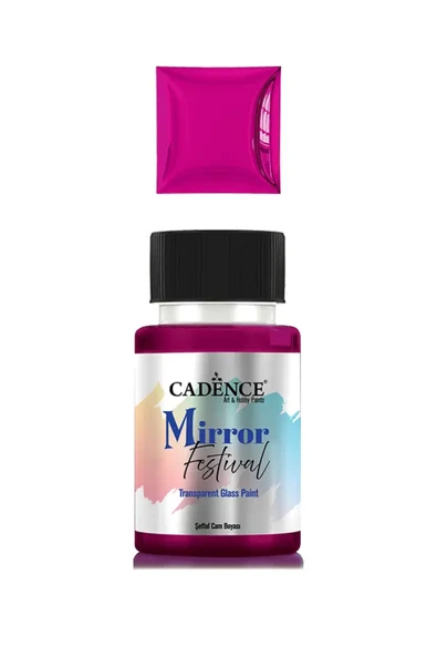 MF07 Fuşya Cam Boyası Şeffaf 50ML - Cadence Mirror Festival ürün görseli 1