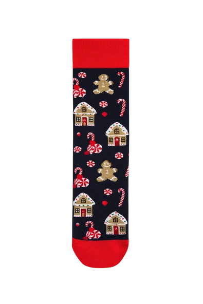 Goma Goma Socks Geyik, Kurabiye ve Kardan Adam Desenli 4’lü Yılbaşı Çorap Seti - Resim 4