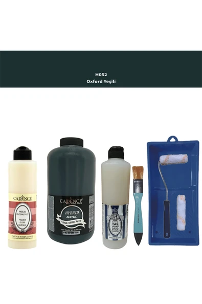 Banyo Mutfak Boyası-Cadence Multi H-052 Oxford Yeşili 2Lt Pya 500Ml Taş Vernik Parlak 500Ml Ruloset ürün görseli 1