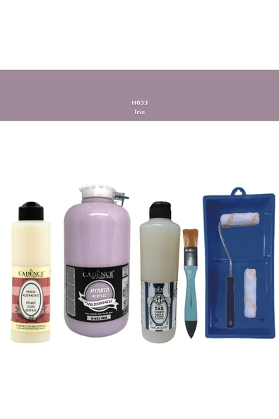 Banyo Mutfak Boyası-Cadence Multi H-033 Irıs 2Lt Pya 500Ml Taş Vernik Parlak 500Ml Ruloset ürün görseli 1