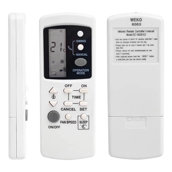 Fujicool GZ-1002B-E3 Klima Kumandası ürün görseli