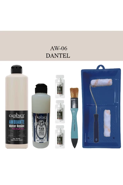 Fayans Tezgah B-Ambiente Islak Zemin Aw-06 Dantel 500Ml Katalizör30Gr TaşVernik Mat 250 SatenRuloSet ürün görseli 1