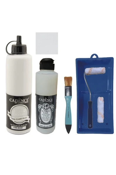 Mobilya Boyası-Cadence Multisurface H-068 Buhar 500Ml Ultimate Vernik Parlak 250Ml Saten Rulo Set ürün görseli 1