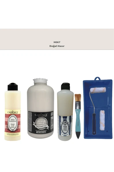 Banyo Mutfak Boyası-Cadence Multi H-067 Doğal Hazır 2Lt Pya 500Ml Taş Vernik Parlak 500Ml Ruloset ürün görseli 1