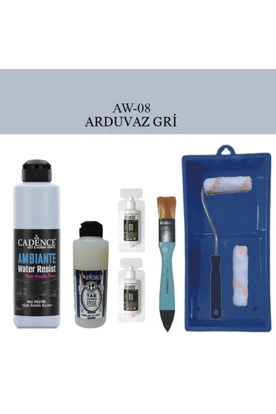 Fayans Tezgah B-Ambiente Islak Zemin Aw-08 ArduvazGri 250Ml Katalizör 20Gr TaşVernik120 SatenRuloSet ürün görseli 1
