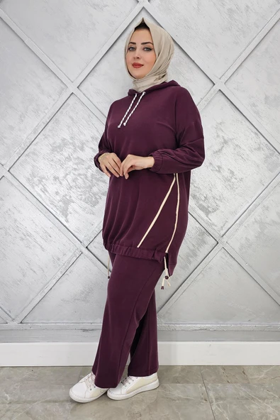 KADIN KAPÜŞONLU KOMBİNLİ TESETTÜR TAKIM ürün görseli