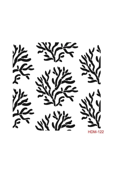 Mercan Stencil (şablon) 25x25 Cm ürün görseli 1