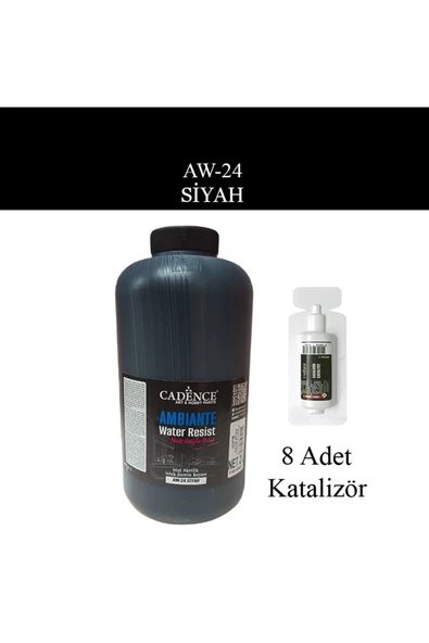 Ambiante Suya Dayanıklı Islak Zemin Boyası aw-24 Siyah 2 Litre + Katalizör ürün görseli 1